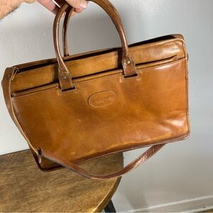 Vintage Bugatti unisex leather briefcase